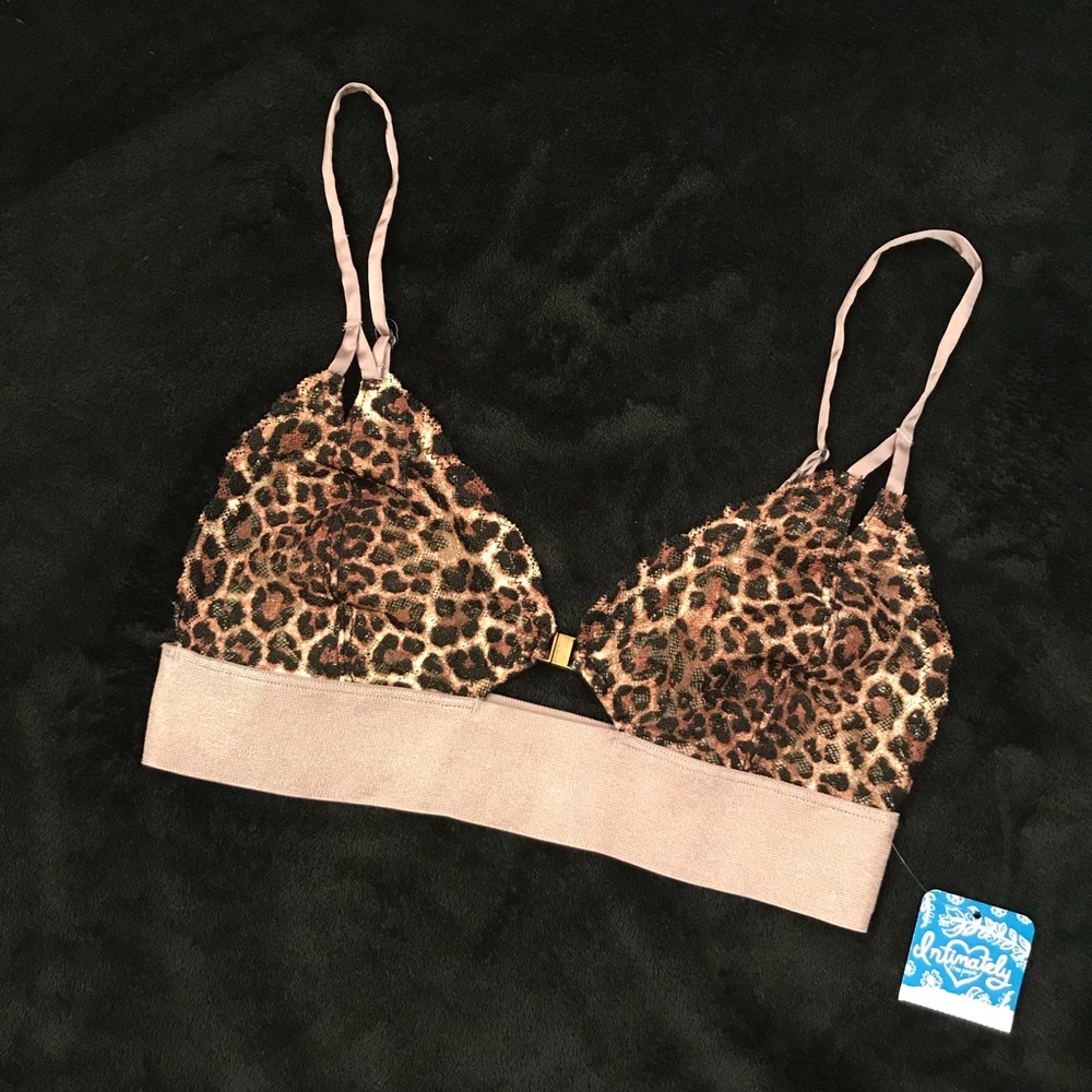 Leopard print keyhole bralette by Intimately FP